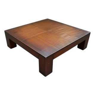 Late 20th Century Organic Modern Karl Springer Style Split Bamboo Coffee Table For Sale
