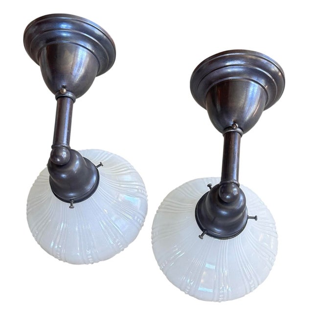 These are fabulous sconces with the becoming more rare, white shefield pattern with beading, shades which will be perfect...