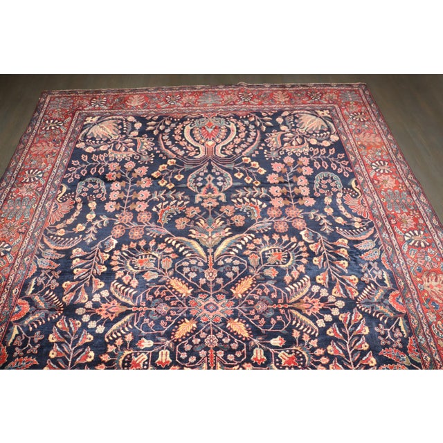 1900s Full Pile Persian Sarouk Ferehan Rug