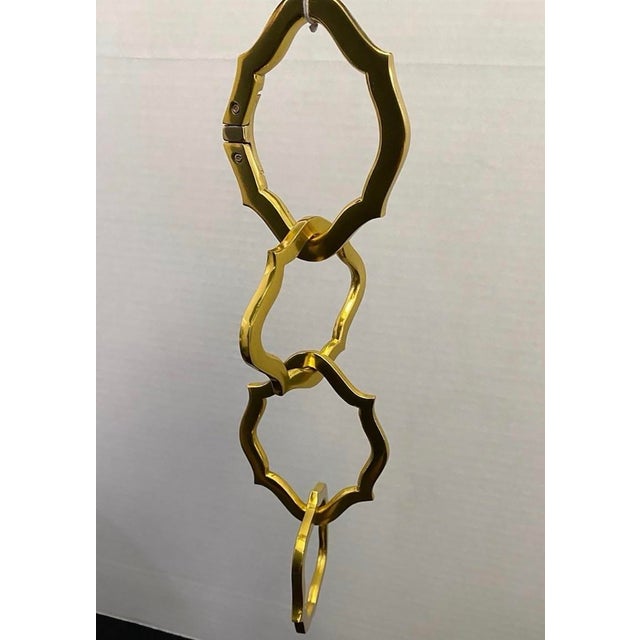 Modern Global Views Brass Drum Chandelier For Sale - Image 3 of 3