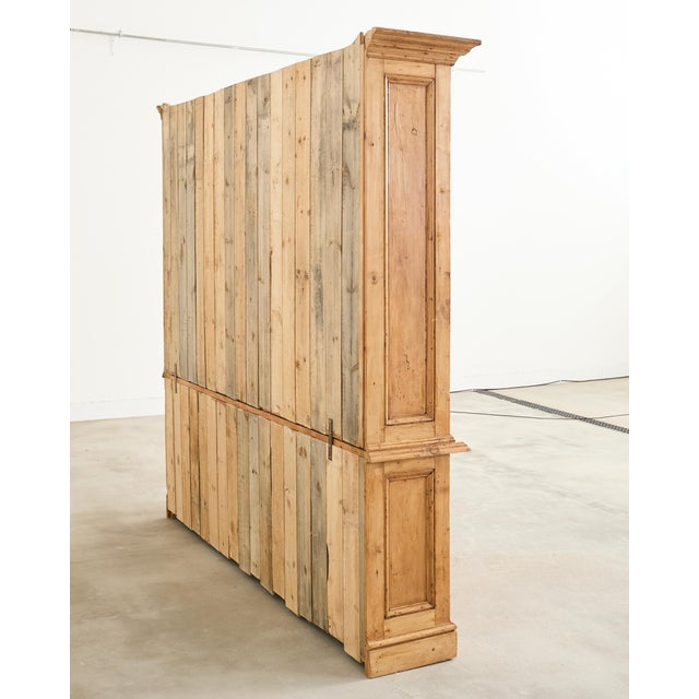 English George III Style Pine Astral Glazed Bibliotheque Bookcase For Sale - Image 16 of 16