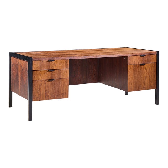 Herman Miller Mid Century Rosewood Executive Desk For Sale