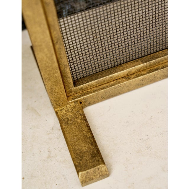 Aged Gold Dakota Fireplace Screen For Sale - Image 10 of 12