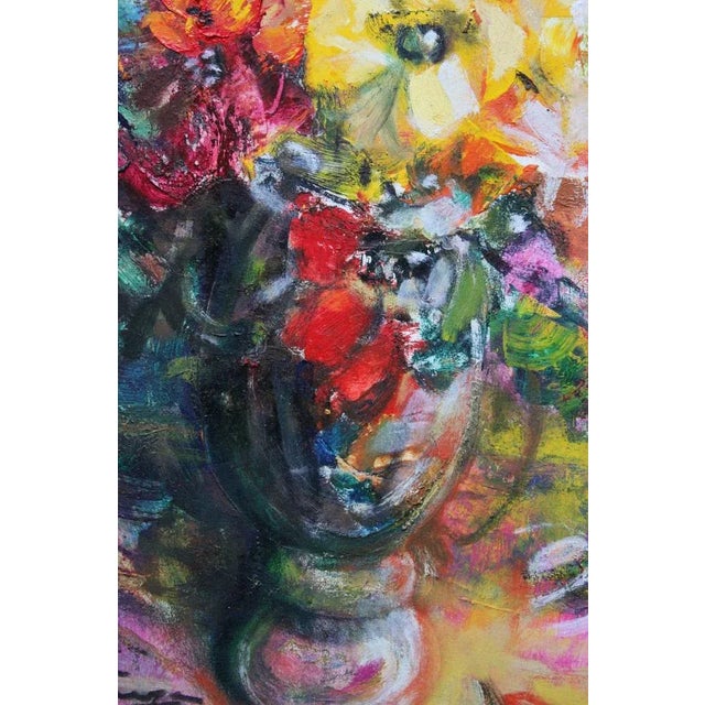 Uldis Krauze, Flowers in a Vase, 2010, Oil on Cardboard For Sale - Image 3 of 6