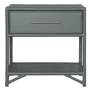 Olympia One-Drawer Nightstand in Evergreen For Sale