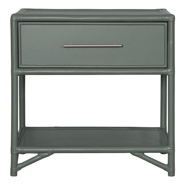 Olympia One-Drawer Nightstand in Evergreen For Sale