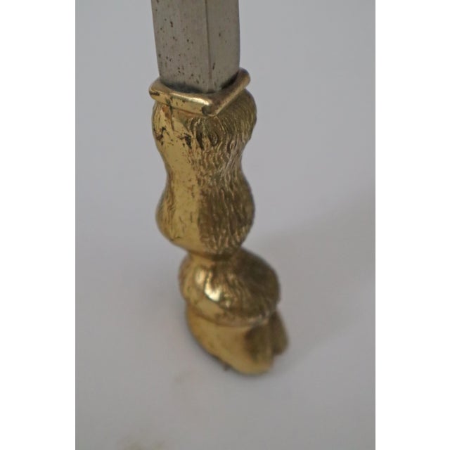 Neoclassical Rivival French Bench with Lether Seat attributed to Maison Jansen For Sale - Image 11 of 14