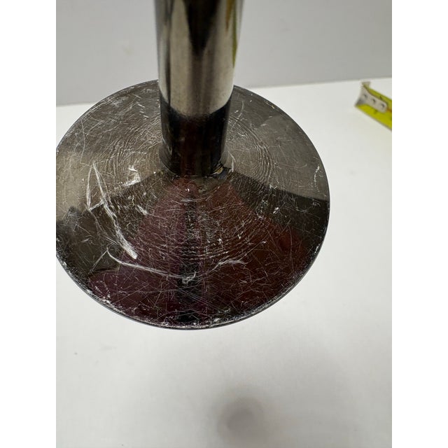 Vintage French Smoked Glass Wine Goblets | Unmarked Mid Century Modern Gray Stemware | Set of Two | Sherry Cordial Aperitif For Sale In Indianapolis - Image 6 of 9