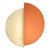 Cardboard Sculpture With Orange and Beige For Sale