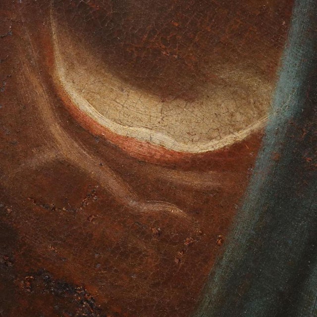 Northern Italian School Artist, Face of the Virgin Mary, Oil Painting on Canvas, Framed For Sale - Image 5 of 9