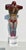 Dino Rosin Murano art glass, signed to the clear glass pedistal by hand. A solid glass torso with waves of color...