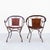 Vintage Iron and Leather Strap Horseshoe Back Curule Accent Chairs For Sale - Image 13 of 15