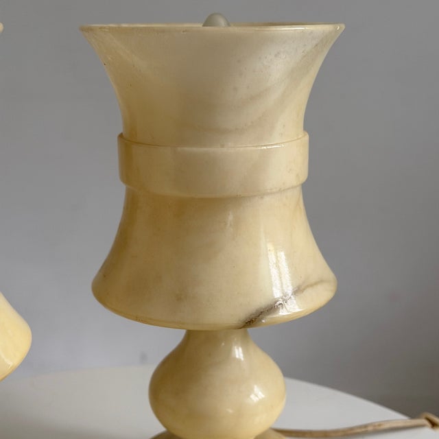 Stone Vintage Alabaster Lamps, 1960s, Set of 2 For Sale - Image 7 of 14