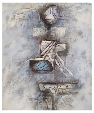 Hector Ramirez Ortega, Composition, 1990, Mixed Media on Canvas