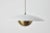 Metal Gabi' Perforated Brass Dome & White Painted Metal Pendant by Alvaro Benitez For Sale - Image 7 of 13