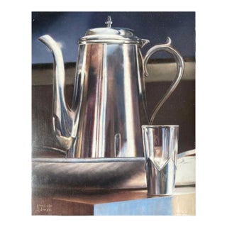 Afternoon Drink (Super-Realism Contemporary Photorealist Still Life Painting), Brandon Drake For Sale