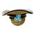 Vintage Block Crystal Hand-Blown Striped Art Glass Derby Hat Bowl For Sale