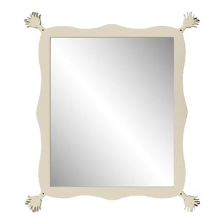 Fleur Home Carnival Iko Iko Rectangle Mirror in Delaware Putty, 45x55 For Sale