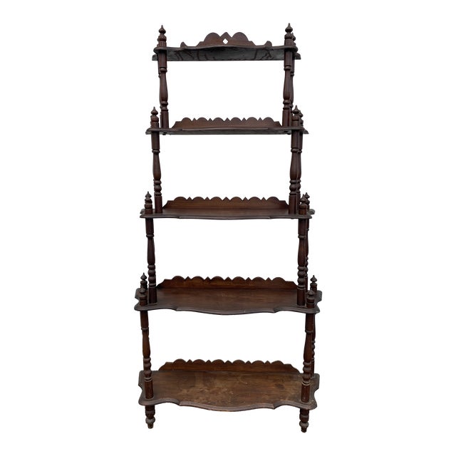 Vintage Five Tier Graduated Antique Shelf Chairish