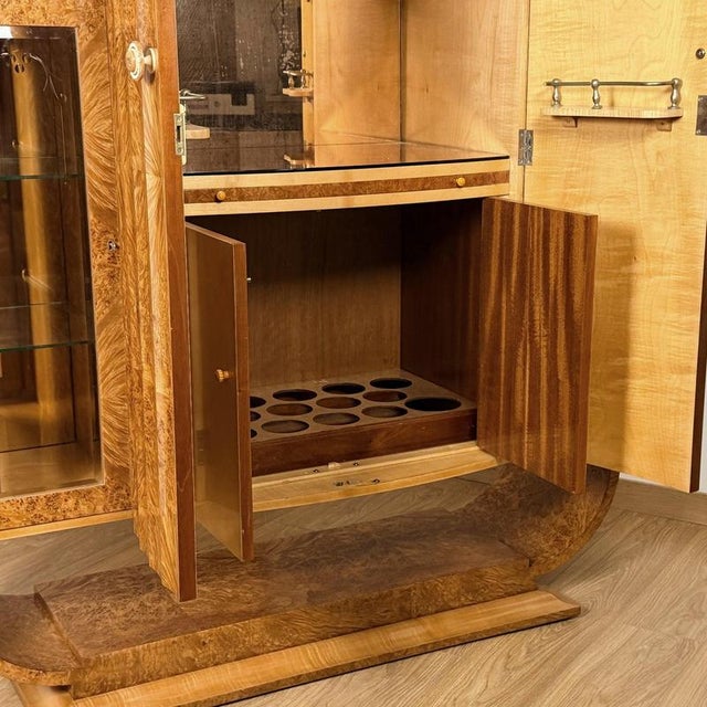 Brown Art Deco Cocktail Cabinet by Harry & Lou Epstein For Sale - Image 8 of 14