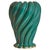 Italian Green Ceramic Swirl Vase, 1950s For Sale