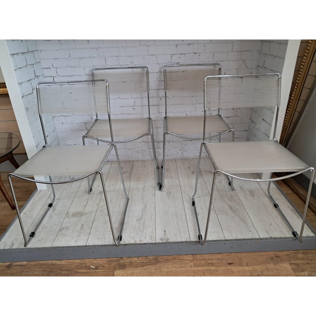 Mid-Century Italian Spaghetti Dining Chairs from Alias, 1980s, Set of 4 For Sale - Image 14 of 18
