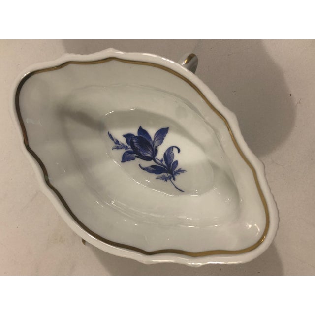 Richard Ginori 1940s Italian Richard Ginori Blue and White Savona Sauce Boat For Sale - Image 4 of 10