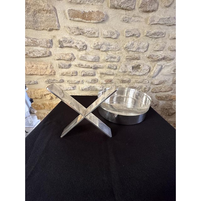 Vintage Silver-plated Metal & Methacrylate, 1960s For Sale - Image 13 of 16