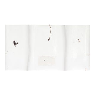 Contemporary Abstract High Gloss Lacquer, Marinage/Paper "White River #18" by Harald Kröner For Sale