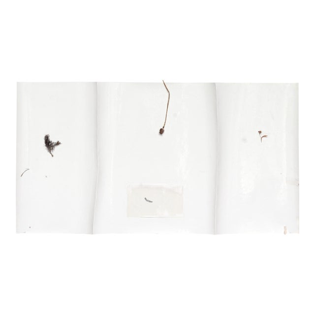 Contemporary Abstract High Gloss Lacquer, Marinage/Paper "White River #18" by Harald Kröner For Sale