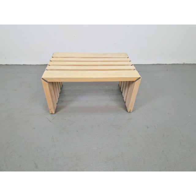 Slat Bench Coffee Table by Walter Antonis for 't Spectrum, 1970s For Sale - Image 4 of 13