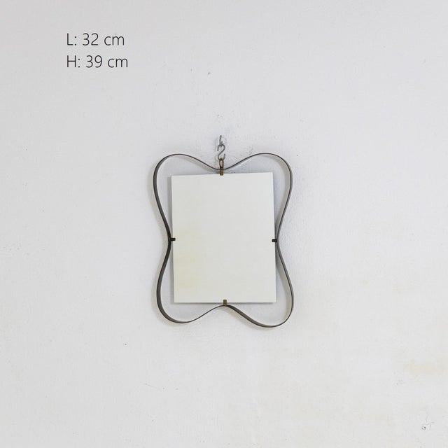 Mirror in Brass Frame from Fontana Arte, 1950s For Sale - Image 5 of 7