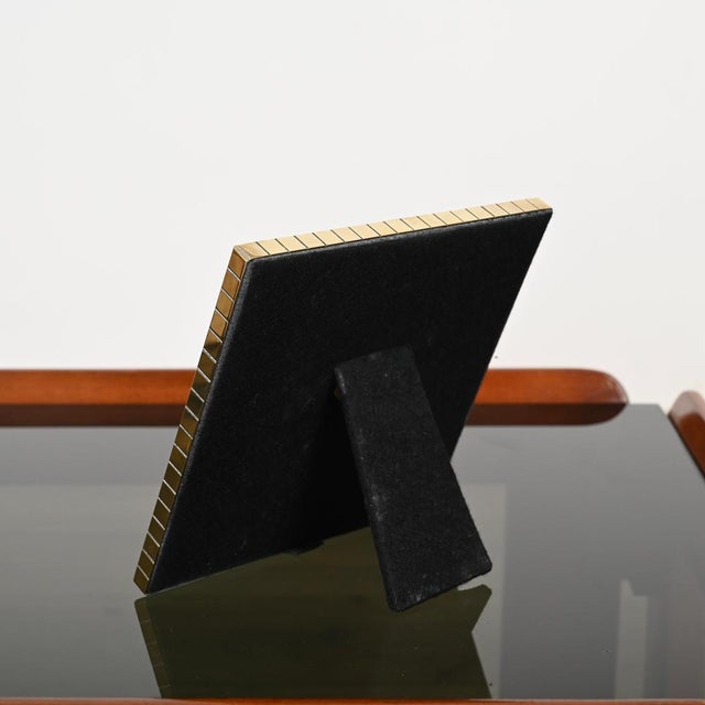 Mid-Century Brass Photo Frame attributed to Dupont, France, 1970s For Sale - Image 9 of 15