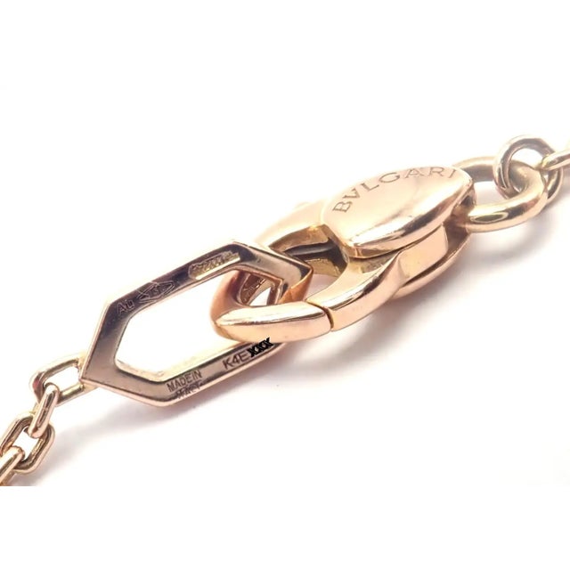 Rose Bulgari Serpenti Pave Diamond Rubellite Rose Gold Large Pendant Necklace For Sale - Image 8 of 13