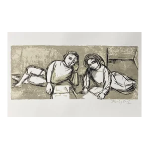 1964 Frank Kleinholz Readers Serigraph
