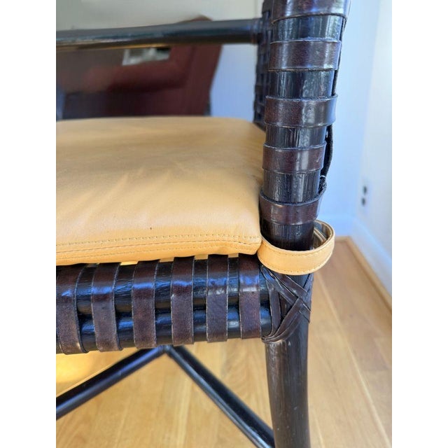 Vintage McGuire Rawhide Antalya Table & Chair Set For Sale - Image 13 of 16