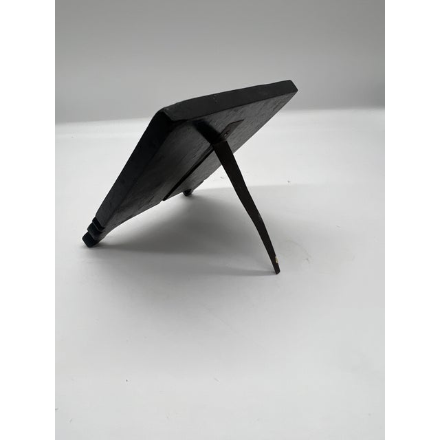 Late 19th Century Antique Anglo Indian Grand Tour Era Miniature Taj Mahal Painting in Carved Rosewood Frame For Sale - Image 5 of 5