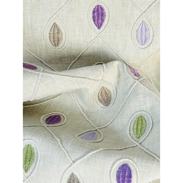 Boho Chic CLarke & Clarke "Healey” Embroidery– 9.25 Yards For Sale - Image 3 of 6
