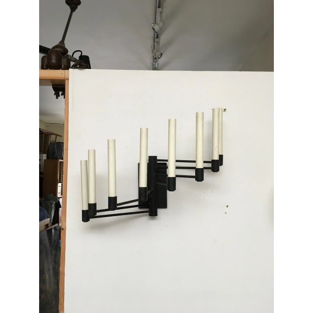 Mid-Century Modern Rare Lightolier Eight-Arm Mid-Century Modern Wall Sconce, Model Ca-5417, Attributed to Gerald Thurston For Sale - Image 3 of 9
