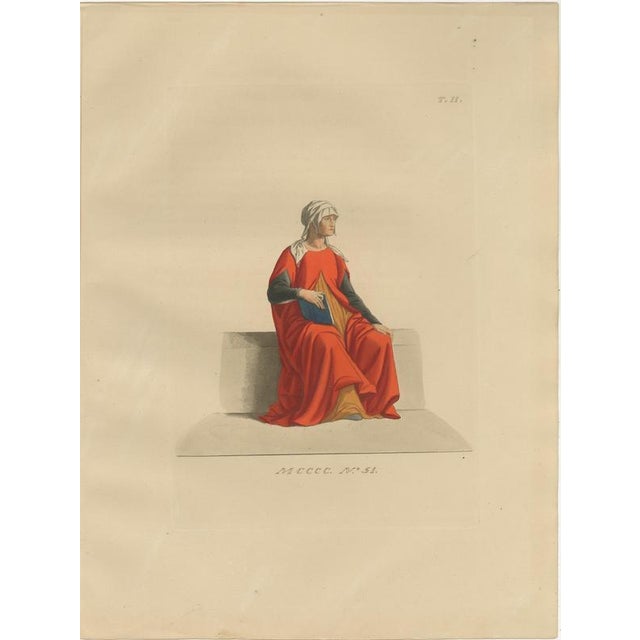 Medieval Costume Studies, 1860, Paper, Set of 8 For Sale - Image 3 of 10