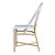 2020s Tobias 18.5 in. Seat Height Outdoor Rattan and Metal Dining Side Chair, White/Sky Blue Dot / Natural Rattan Frame For Sale - Image 5 of 8