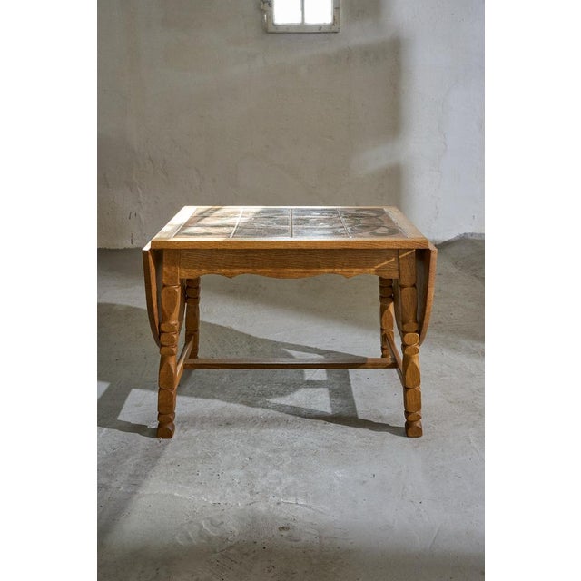 Scandinavian Oak Coffee Table with Ceramic Tile Top, 1950s For Sale - Image 13 of 17