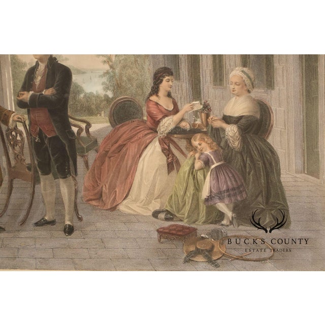 The Home Of George Washington Colored Engraving After Thomas Oldham Barlow For Sale - Image 10 of 18