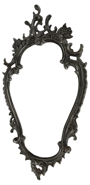 Vintage Baroque Rococo Style Mirror in German Silver, 1920s