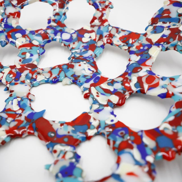 Mid-Century Modern Mid 20th Century Modern Glass Centerpiece For Sale - Image 3 of 4