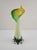 Glass Green and Yellow Murano Glass Vase, 1970s For Sale - Image 7 of 12