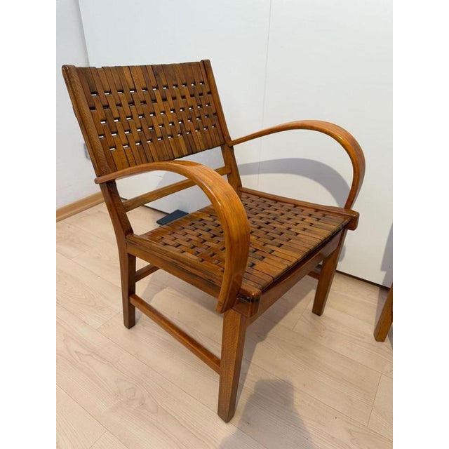 Brown Gelenka Armchairs in Solid Beech Wood, Germany, 1950, Set of 2 For Sale - Image 8 of 18