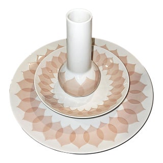 1970s Rosenthal 'Lotus' Bowl, Plate and Vase Bjørn Wiinblad Design- 3 Pieces For Sale