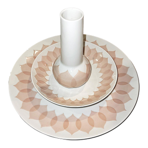 1970s Rosenthal 'Lotus' Bowl, Plate and Vase Bjørn Wiinblad Design- 3 Pieces