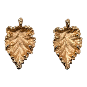 Vintage 1960s Signed Napier Goldtone Leaf Clip Earrings-2 Pieces